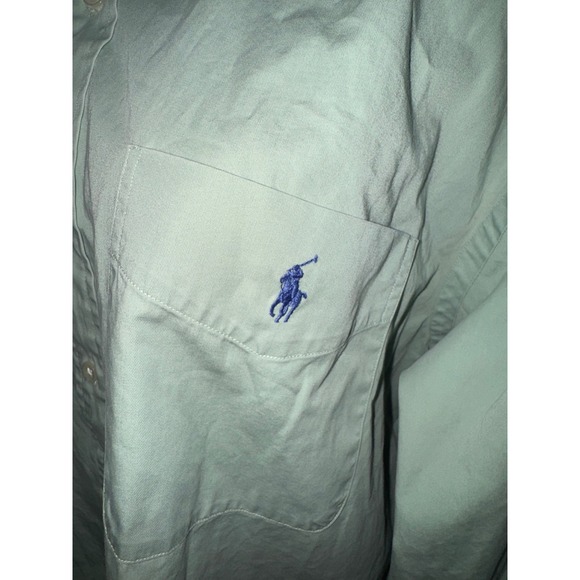 Ralph Lauren Mens Blake Classic Fit Button Down Shirt Light Green Size L - Picture 5 of 8